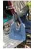 Personalized Floral Embroidery Denim Tote Bag - Fashionable, Large-Capacity Shoulder Bag for Women