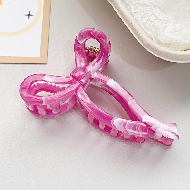 

Blurred Texture Square Grab Hair Clip for Women Marble-patterned Back of The Head Hair Clip Pinkish purple