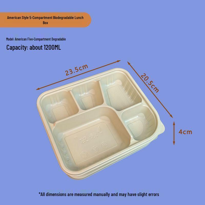 Eco-Friendly Biodegradable Corn Starch Lunch Box with Lid