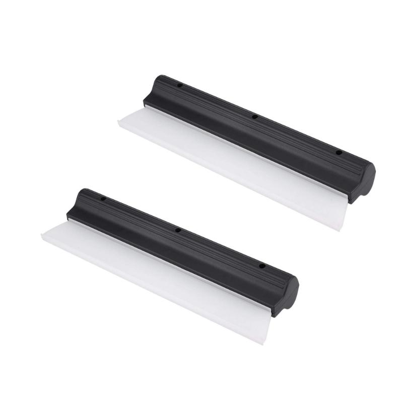 2pcs Silicone Auto Glass Wipers With Ergonomic Grip Flexible Window Squeegee All Weather Windshield Cleaning Tools