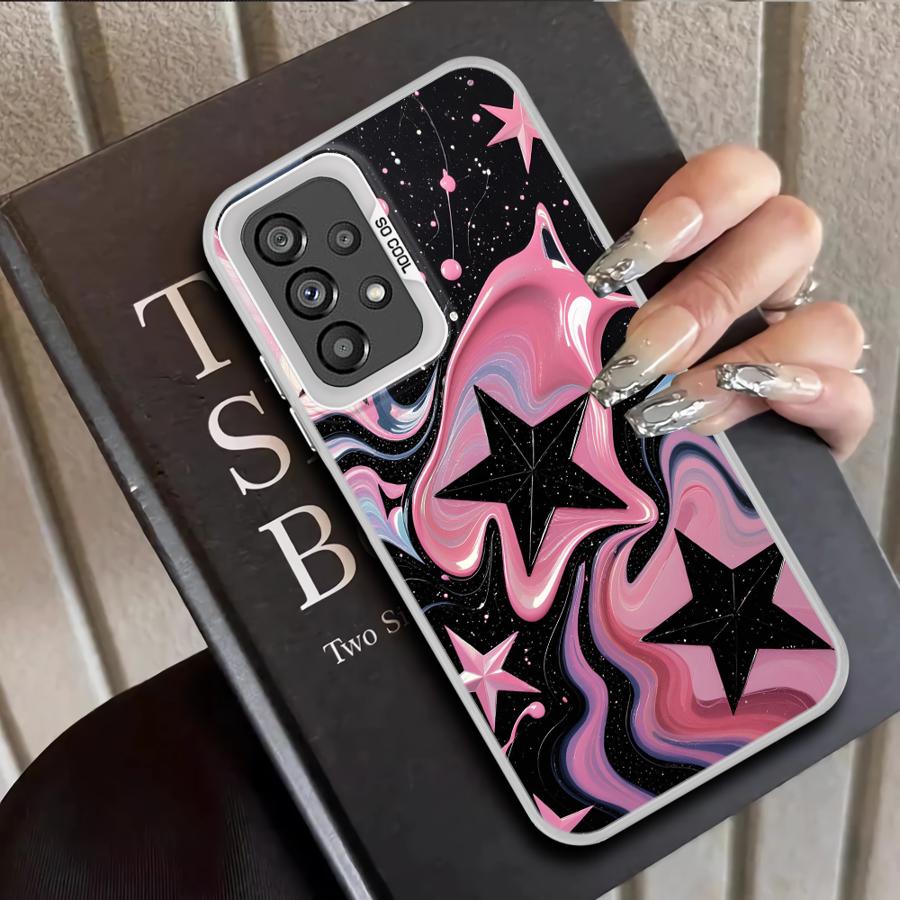 Star Pattern Art Phone Cover Case for Samsung Galaxy A15 A16 A21s A23 A24 A25 A13 A14 A31 A35 A26 A12 A34 A17 A20s