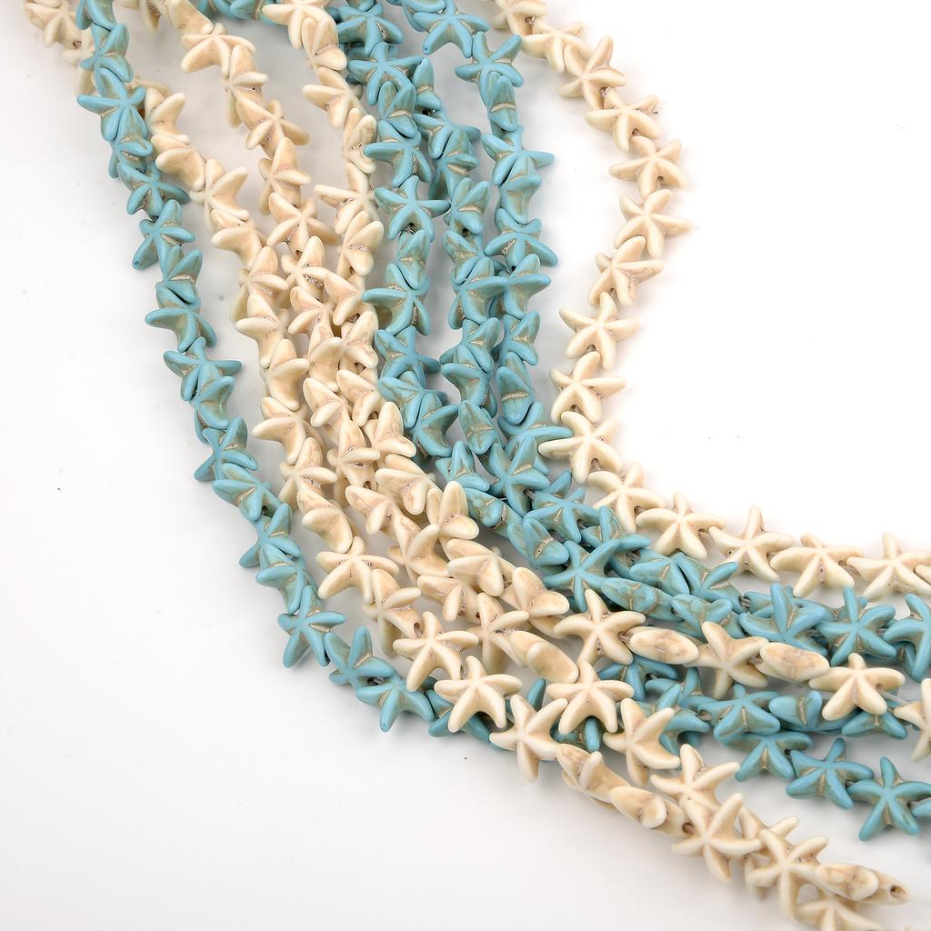 1Pcs Starfish Shape Turquoise Beads Loose Spacer Beads Seed Beads For DIY Jewelry Making Bracelet Necklace HMM