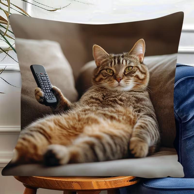 Roztomilý povlak na polštář se zvířátky: 2D plochý tisk, ne-skutečná výšivka, noční pohovka noční pohovka polštář