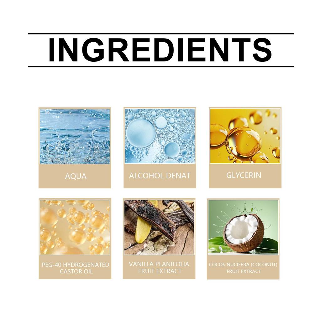 Vanilla Coconut Body Spray-Long-lasting, refreshing, and romantic portable perfume