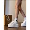 Four-leaf clover thick-soled little white shoes women's 2 spring new versatile height-increasing muffin sports and leisure board shoes