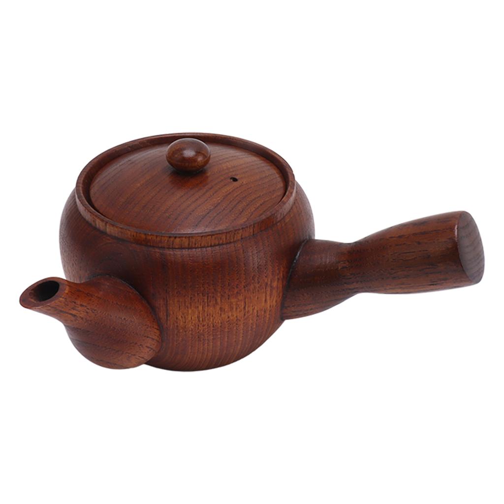 Wooden Tea Pot Traditional Style Durable Tea Kettle Exquisite Whistle Tea Kettle for Home Restaurant Office