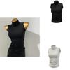 Korean-style Half-high Neck Sleeveless Vest For Women, Versatile, Slim-fitting And Flattering Base Shirt Top