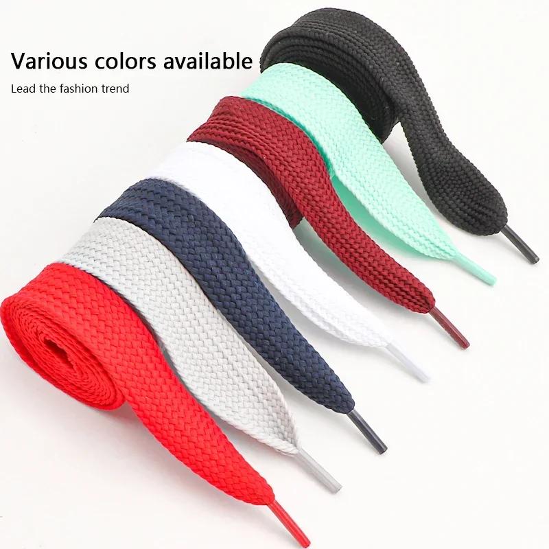 1 Paar Luxusmarken Schnürsenkel Schuhe Breite 2,5 cm Flache Schnürsenkel für Sneaker AF1 Schnürsenkel 100/120/140/160 cm Schnürsenkel