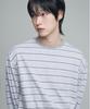 Mubeun Multi-Stripe Long Sleeve T-Shirt Gray