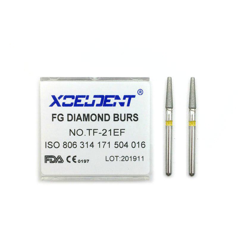 10 buc burghie dentare diamantate pentru lustruirea dintilor piesa de mana de mare viteza FG 1,6 m freze pentru dentist TF-21EF Vanzare calda