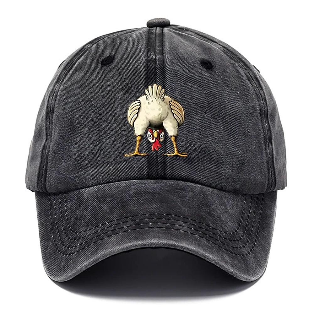 Funny Chicken Butt Baseball Cap Unisex Adults Casual Cotton Adjustable Farm Visor Hat