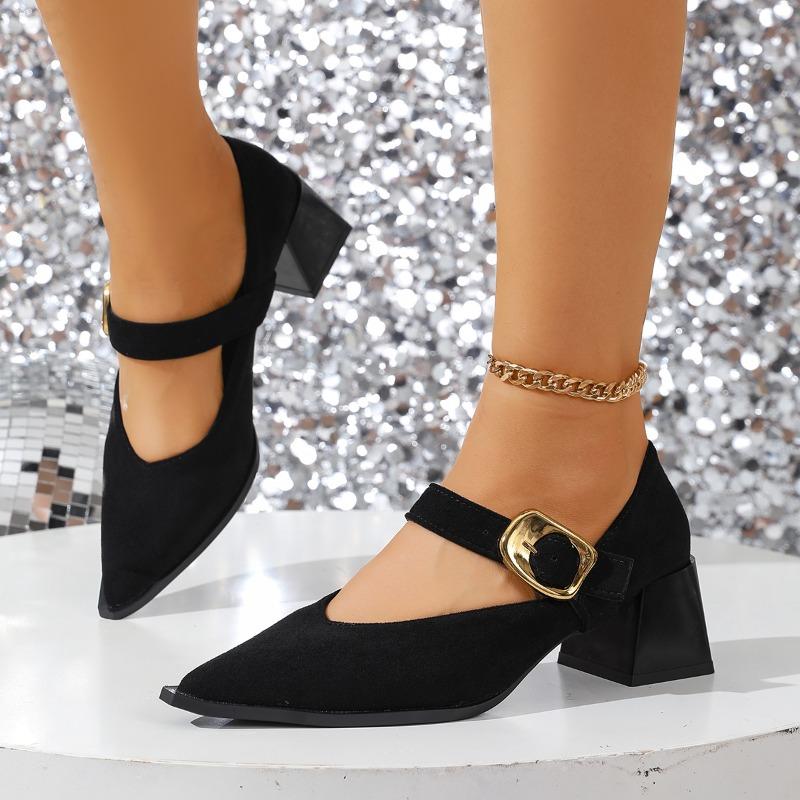 

French Retro Beautiful Mary Jane High Heels Women s Spring and Autumn 2026 New Pointed Toe Single Shoes 35 чёрный