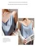 Damen Einseitiges V-Ausschnitt Seidensatin Camisole - Innen- und Außenbekleidung