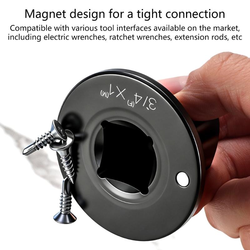 Chrome Steel Socket Adapter Kit Feature Magnetic Connection Design For Enhancing Safety During Heavy Duty Maintenance Tasks