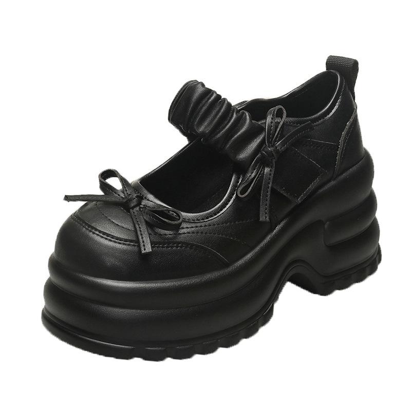 Baotou Sandals Women's Summer New Hollow Breathable Single Shoes Thick Sole Inner Height Increase Small Mary Jane Women's Shoes