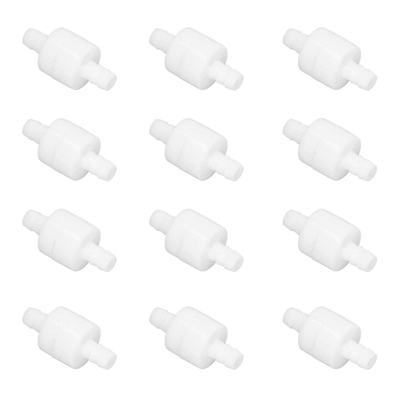 

12 Pcs Single Way Check Valve PE High Temperature Corrosion Resistant Spring Water Stop Check Valve for Industry 8mm