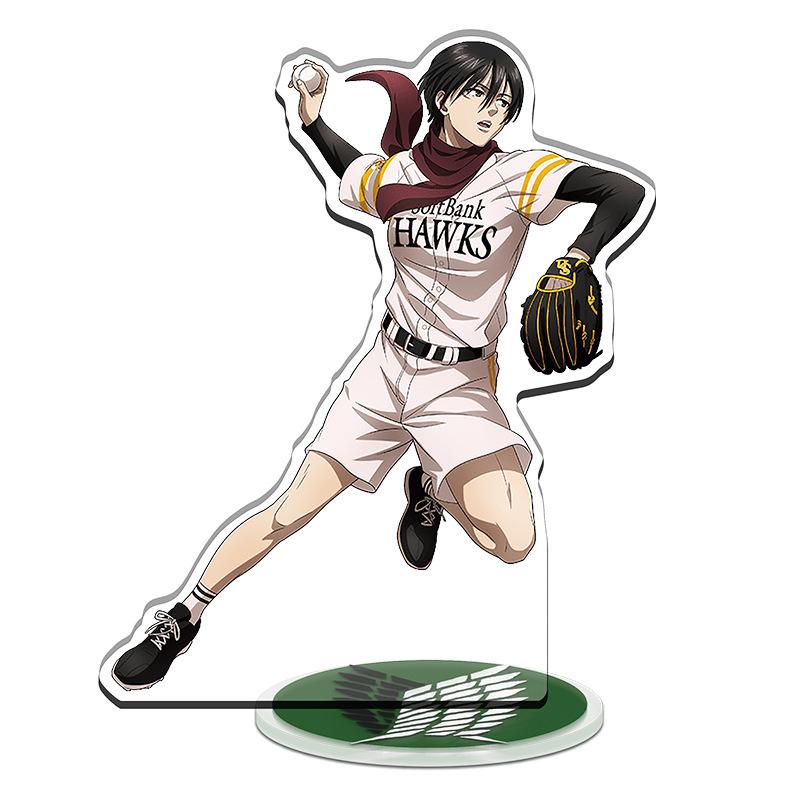 Attack On Titan Anime Acrylic Figure Stand Eren Rivaille Mikasa Model Desk Decor Collection Gift Toys