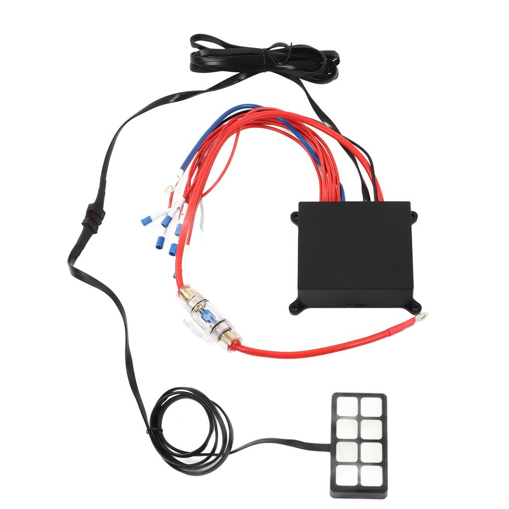 8 Gang Switch Panel Automatic Dimmable Circuit Power Control Relay System Button Pod Touch Switch Panel Box for Truck ATV UTV Boat RV