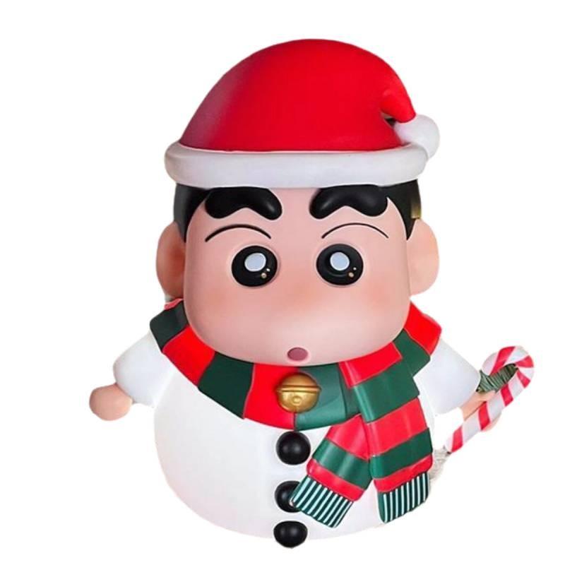 

Crayon Christmas Shin Chan Snowman Figurine Comic Festival Ornament Gift Xmas красный