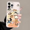 Cartoon Bread Shin Chan Case for iPhone 17 Pro Max 13 Pro 12 Mini XS Max 16 11 Air 15 14 Plus 7 8 XR Soft Phone Cover