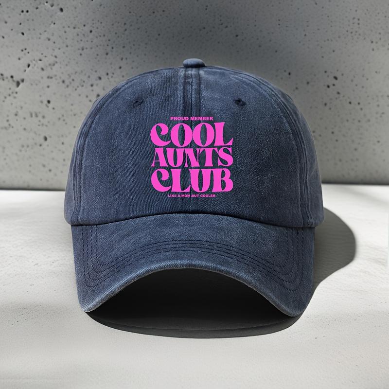 COOL AUNTS CLUB Vintage Rayon Baseball Cap  Lightweight Breathable Unisex Hat for Outdoor Travel Appropriate for Any Season