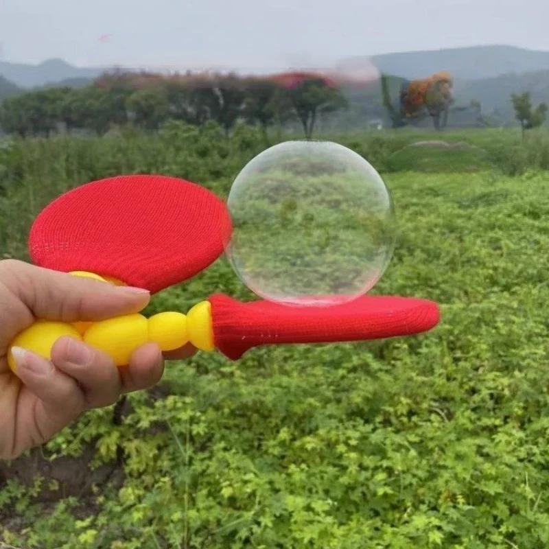 Children's Ping Pong Paddles Bubble Magic Bubble Blowing Outdoor Interactive Game for Kids