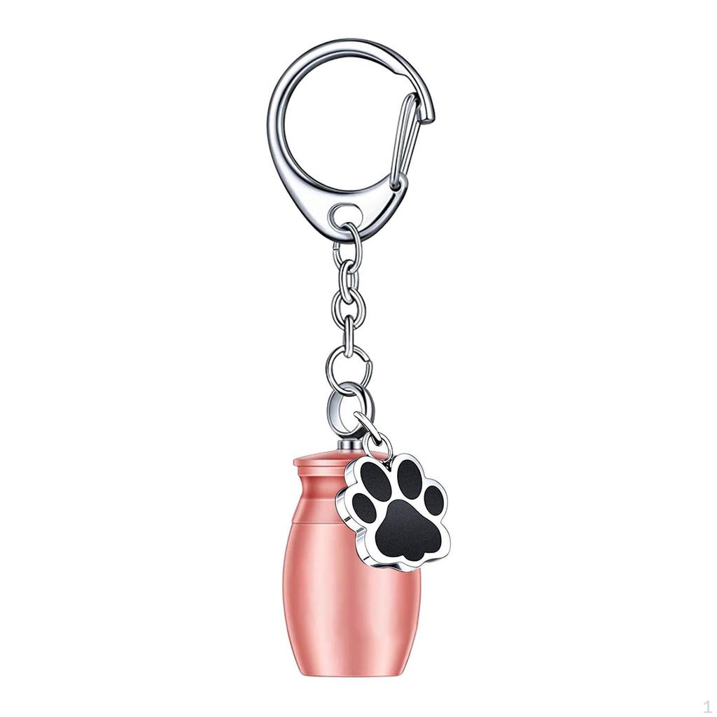 Keychain Ash Container Metal Keepsake Cylindrical Box Waterproof Ashes Memorial Cremation