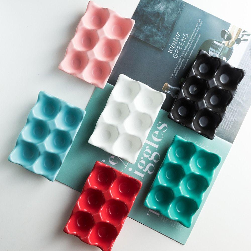 Serving Dish Home Decoration Kitchen Porcelain Egg Holder Storage Rack Eggs Tray Egg Stand