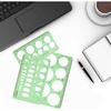 4PCS Circle Template, Plastic Circle and Oval Measuring Templates, Formwork Drawings Templates (Clear Green)