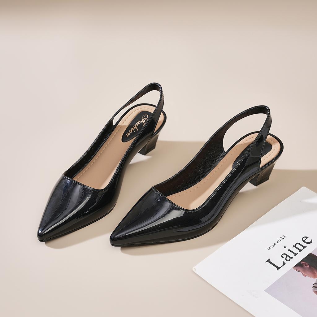 Pointed Thick Slope Bottom Bag Head Sandals Spring and Summer New Niche Design Sense Commuter Flat Sole Shoes