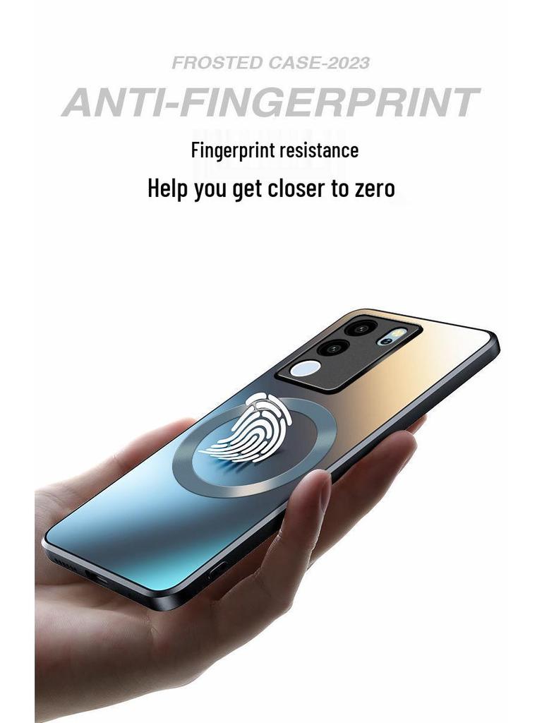 Vivo S17 Pro Magnetic Frosted Protective Phone Case - Advanced Full Coverage Anti-Fall Hard Shell 5G.