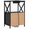 Nightstand Set of 2 Black Oak Effect 40 X 31 X 60 Cm