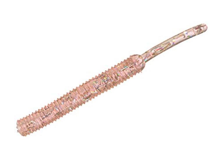 Smith Screw Tail Grub inch N8 Clear Tinsel Ltd. 1.5 Pink/Silver