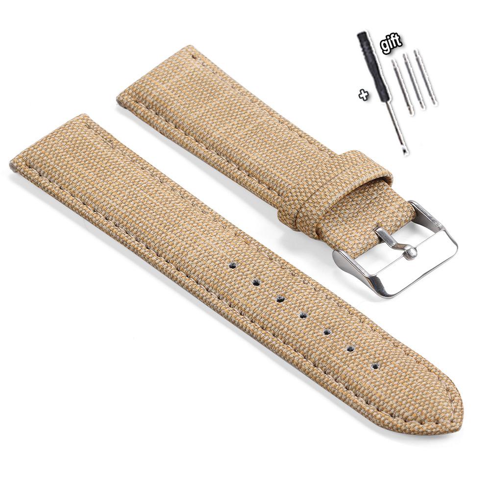 12mm 14mm 16mm 18mm 20mm 22mm Strap Denim Nylon Watch Band for Huawei Gt4/Gt3/Gt2 for Seiko Bracelet Sport Universal Wristbands