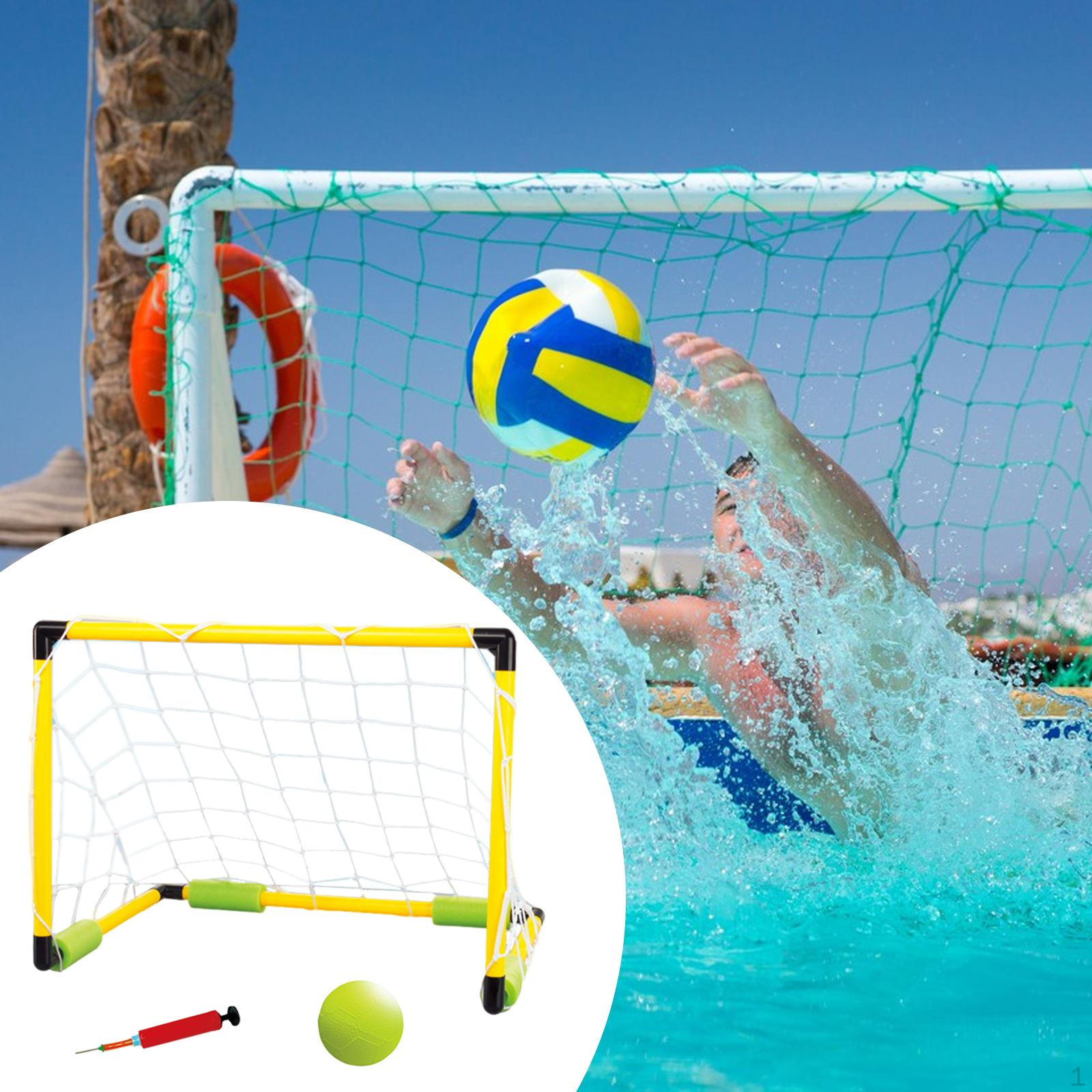 

Набор для игры в водное поло на плаву Надувные ворота для футбола в бассейне Интерактивные игрушки для улицы 46x33x33cm