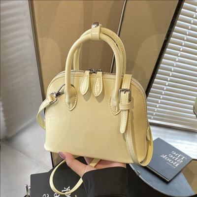 New Fashionable Versatile Handbag Glossy Solid Color Casual Shoulder Messenger Bag