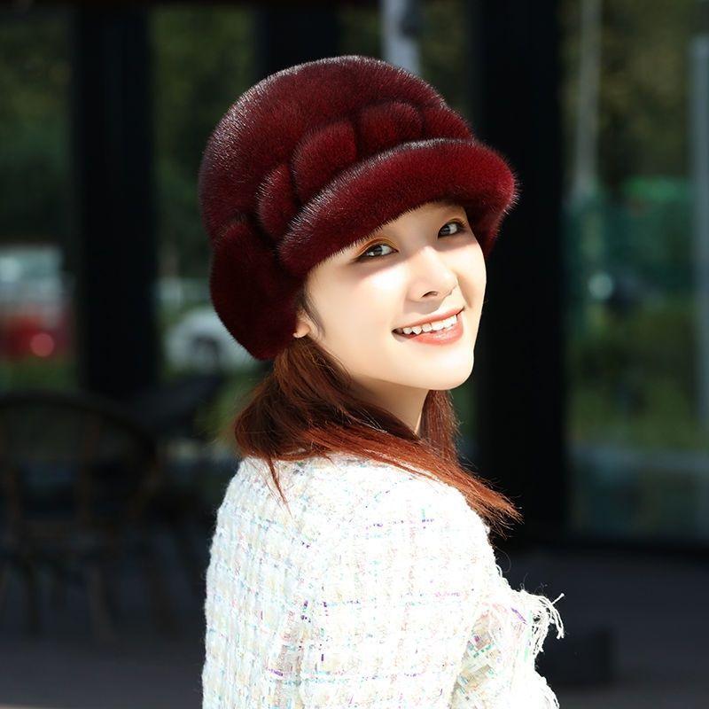 Women’s Hat Middle-aged and Elderly Hats Winter Autumn Winter Ear Protection Heattech High-end Hats