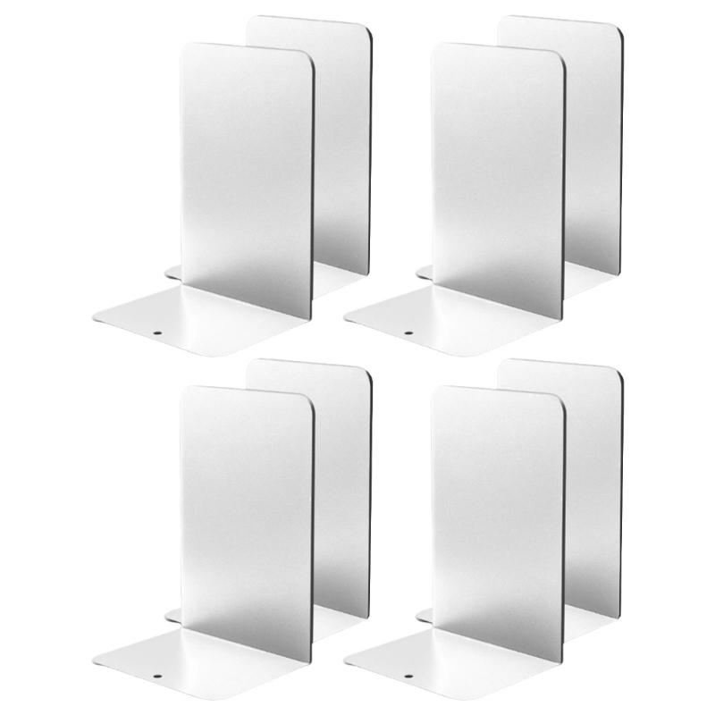 8 Pcs Clear Bookends Book Holders Shelf Book Stoppers L-Shaped Bookends Decorative Bookends Book Stands