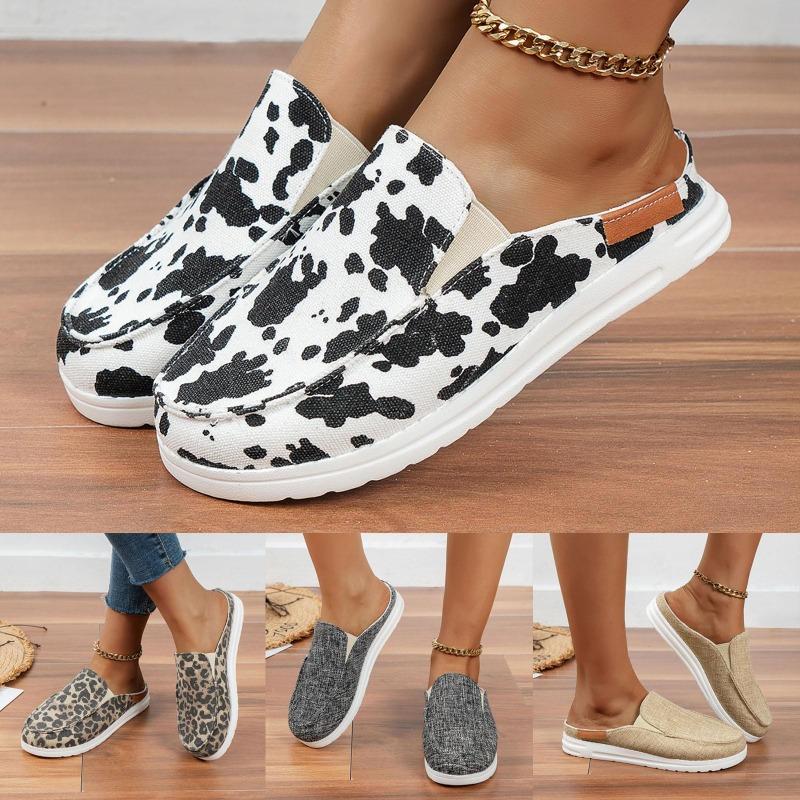 Dámské sandály Dámské boty Kožené mokasíny Slip On Mules Antil Slip Beach Sandály