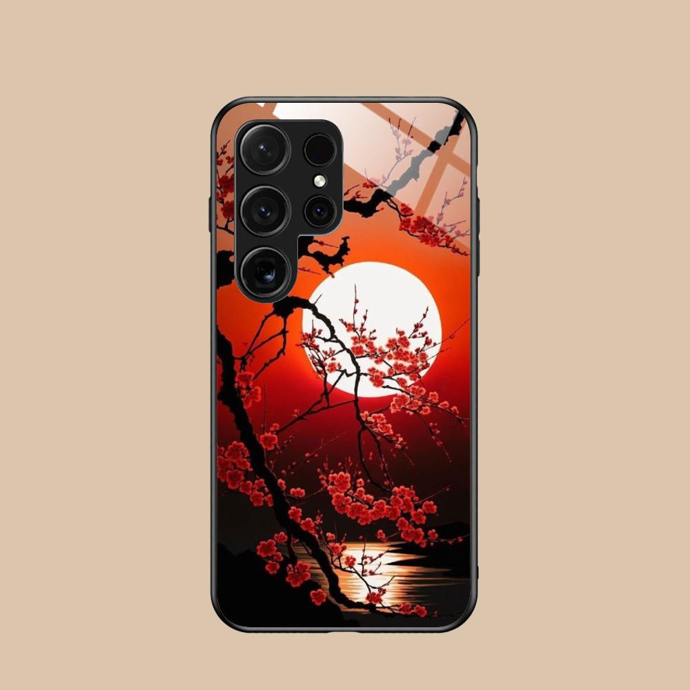 Luna Moon Mobile Cell Phone Case for Samsung Galaxy A56 55 54 53 52 51 36 35 34 23 16 15 5G Glass Colorful Cover Cover Luxury