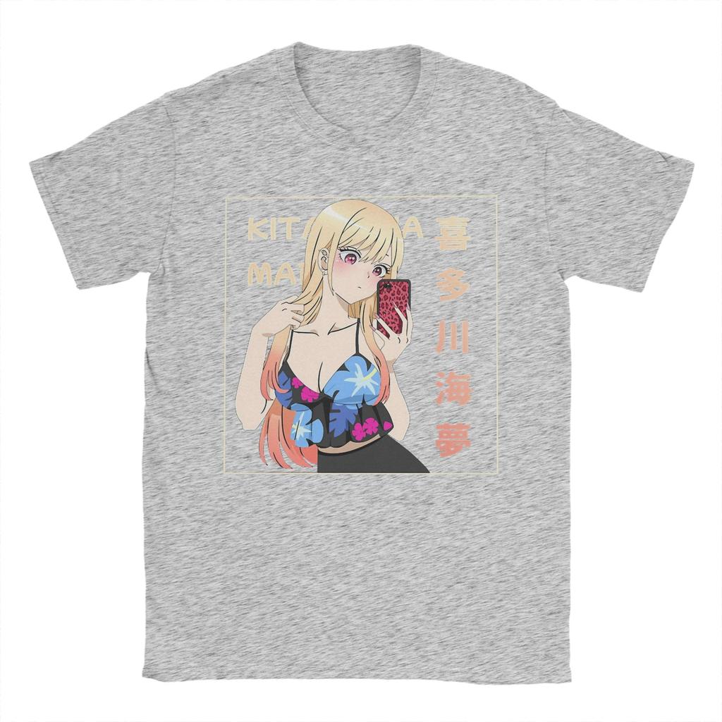 Men Marin Kitagawa T Shirt My Dress-Up Darling Anime Cotton Clothes Humor Short Sleeve Round Neck Tee Shirt Party T-Shirt