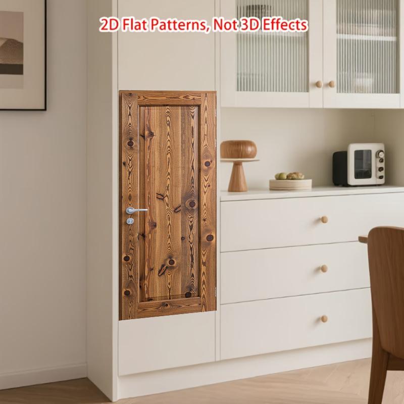 84Style Fridge Stickers Refrigerator Cover Door Landscape Plant Sea Vinyl Self Adhesive Kitchen Furniture Decor Wrap Freezer Sticker DIY