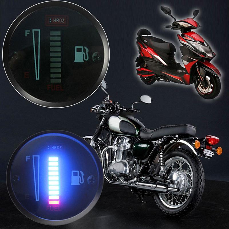Universal 2" 52mm Car Motorcycle Fuel Level Gauge 12V LED Fuel Level Meter Gauge Fuel Level Sensor Alloy Car Styling