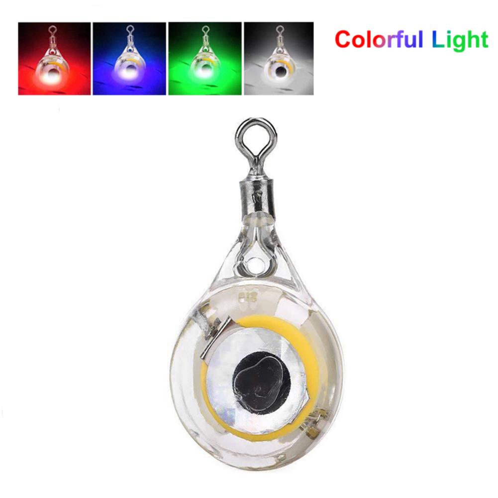 1-10PCS LED Attracting Fish Light Mini Fishing Lure Light Deep Drop Underwater Eye Shape Fishing Light Luminous Lure Fish Lamp 1PC