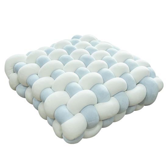 Knotted Square Cushion Stuffed Pillow PP Cotton Filling Breathable Friendly to Skin Wear Resistant Home Office Decorative Woven Pillow