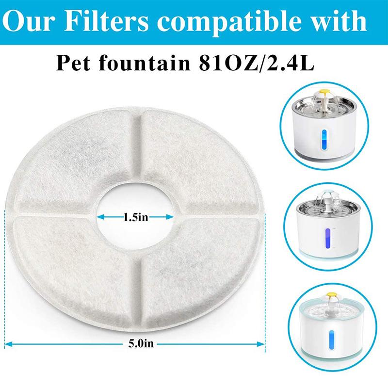 Replacement Filter For Cat Dog Water Drinking Fountain Activated Carbon Replaced Filters 4/8/12 PCS Fountain Dispenser Feeders