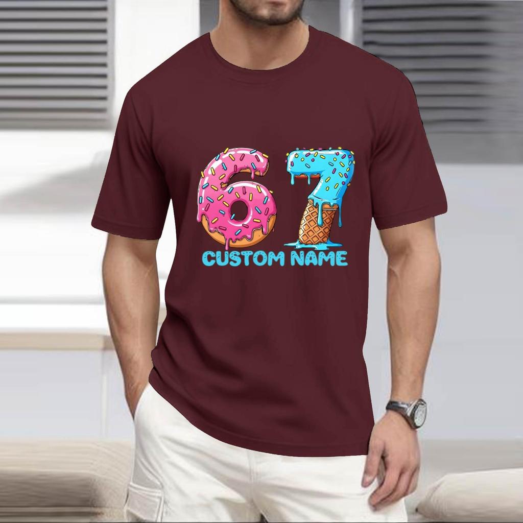 Men'S Fashionable T-Shirt, Street Casual Short Sleeved Clothing