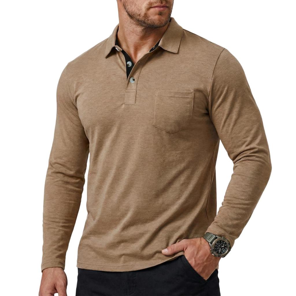 Men's Loose And Casual Base Layer Shirt, Men's Long-sleeved Lapel Top