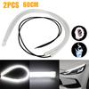 2 Pcs Drl 60Cm Led Strip Lights Daytime Running Lights Turn Signal Bulbs 12V Flexible Styling Headlight Fog Lamps White