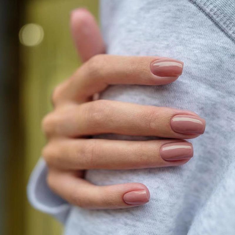 24 ks Lisovací nehty Manikúra Nositelná Manikúra Velkoobchod Jednoduché Střední Obdélníkové Jednobarevné Náplasti na nehty Velkoobchod Manikúrní tablety